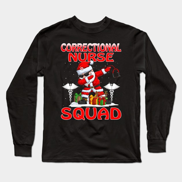 Christmas Correctional Nurse Squad Reindeer Pajama Dabing Santa Long Sleeve T-Shirt by intelus